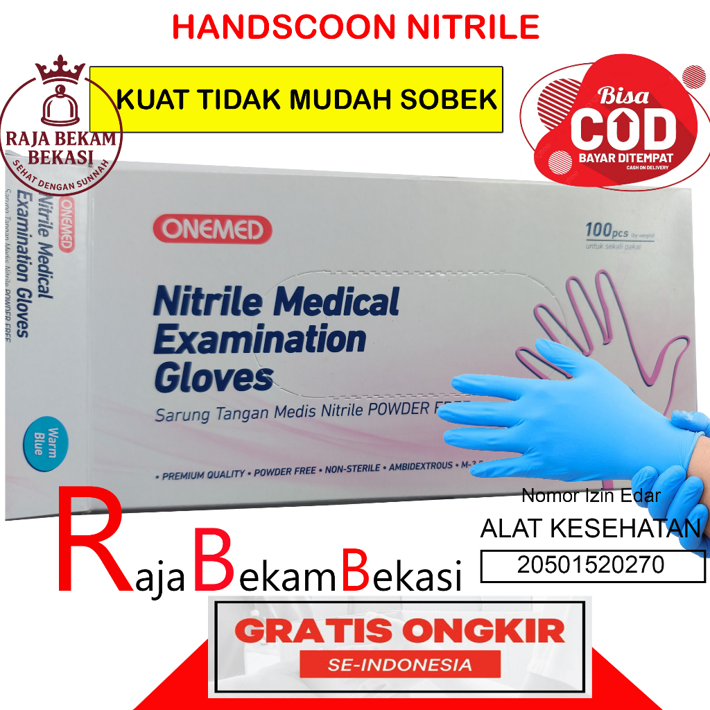 Sarung Tangan Nitrile Medis isi 100 pcs