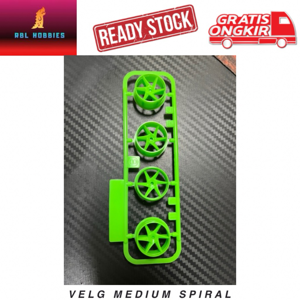 Tamiya Velg Medium Spiral Original Loose Kit Mini4WD