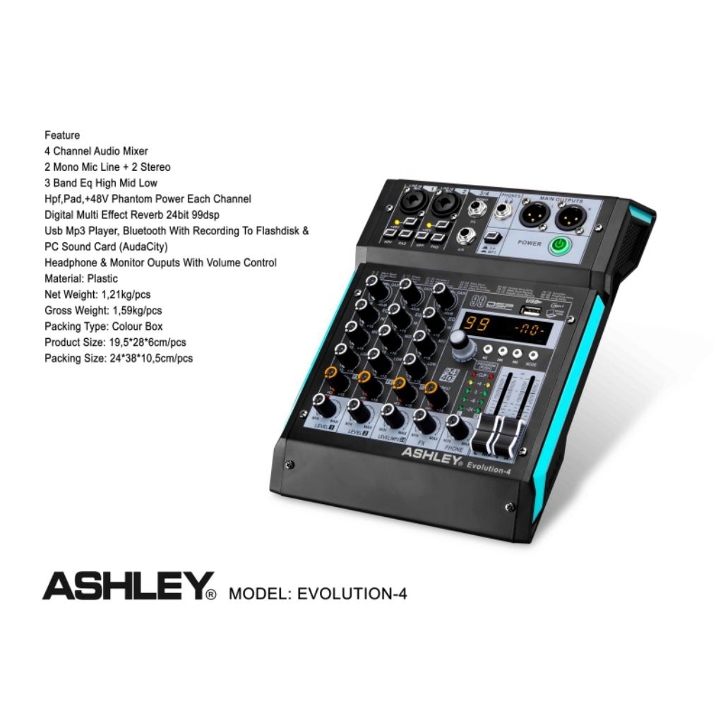 mixer audio ashley evolution4 evolution 4 original