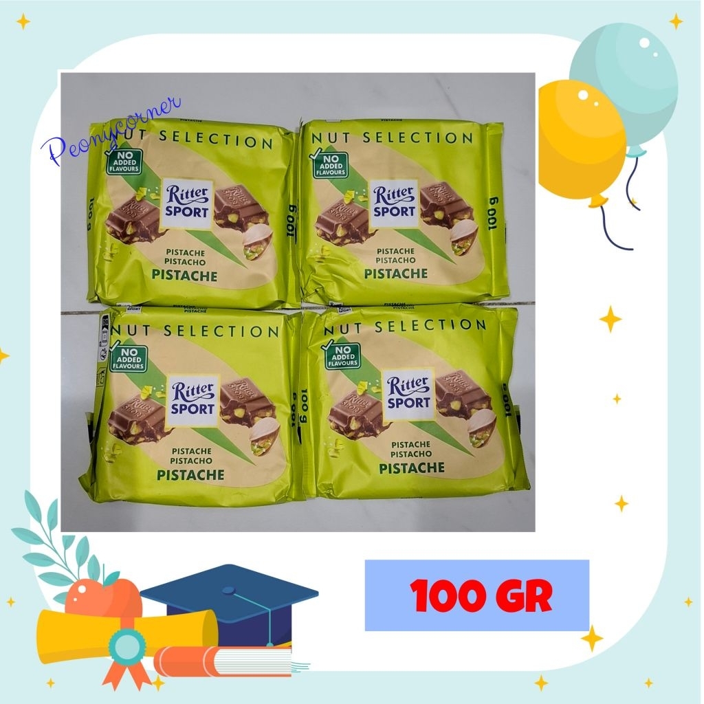 RITTER SPORT PISTACHIO COKLAT PISTACHIO