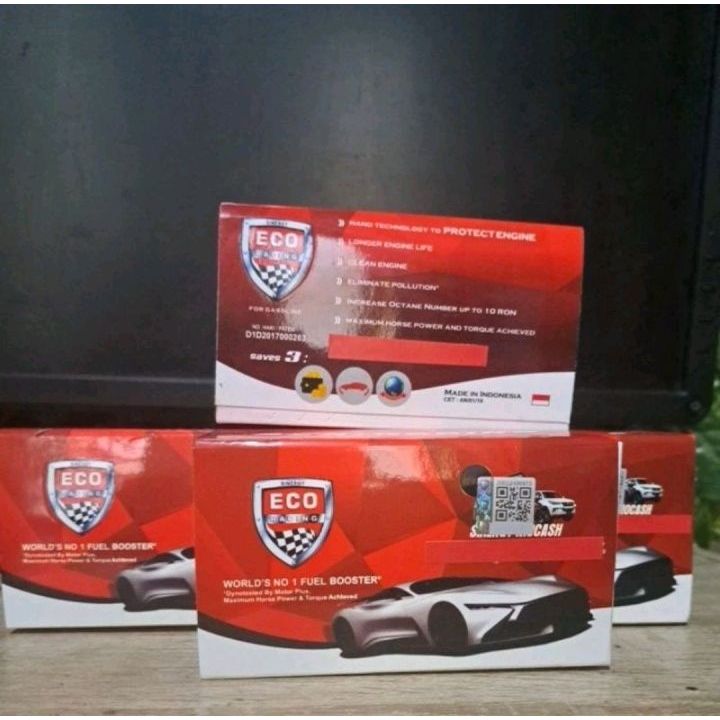 Eco Racing Penghemat Bahan Bakar Mobil - Semua Jenis Mobil Bensin 1 Box isi 10 Sachet Original 100%