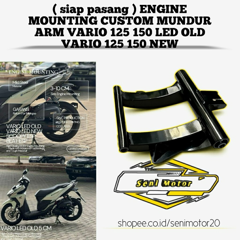 ENGINE MOUNTING CUSTOM MUNDUR ARM VARIO 110 125 150 LED OLD VARIO 125 150 NEW