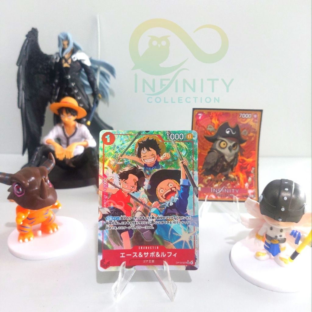 Kartu TCG One Piece Luffy ACe Sabo (SR Pararell) Original