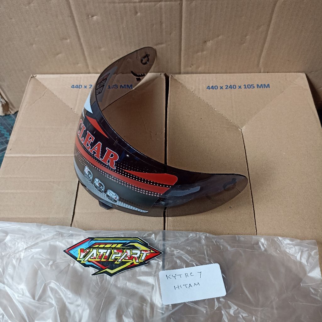 Kaca helm KYT Rc7 visor helm KYT rc7 K2r R10 hitam original clear