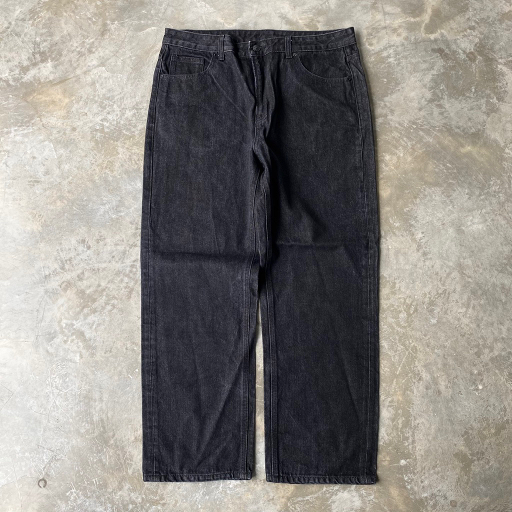 jeans Spao stone black bahan tebal