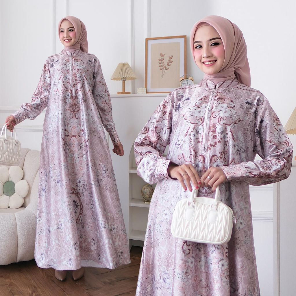 Gamis Wanita Qadija Maxmara Luxury - Bahan Premium, Nyaman Dipakai, Model Elegan