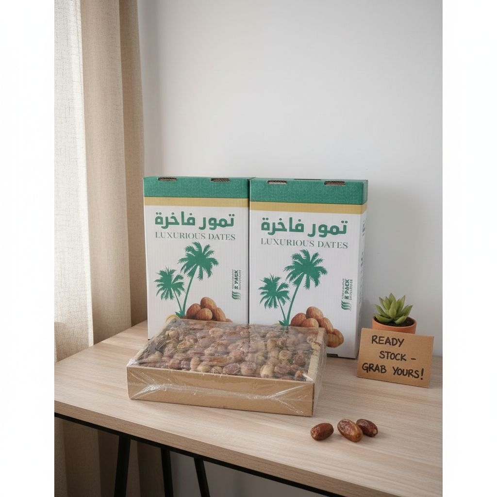 Kurma Sukari Premium 1kg — Kurma Sukari Kering & Basah — Manis Lembut — Kurma Fresh Original Saudi A