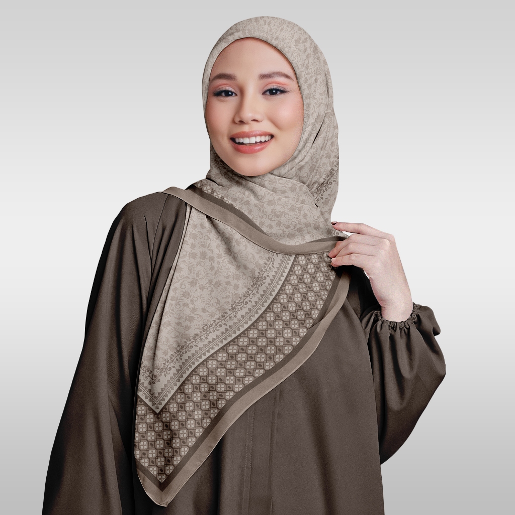 Hijab Segiempat Kerudung Motif Jilbab Syar'i 130x130 & 115x115 Voal Sublim Premium