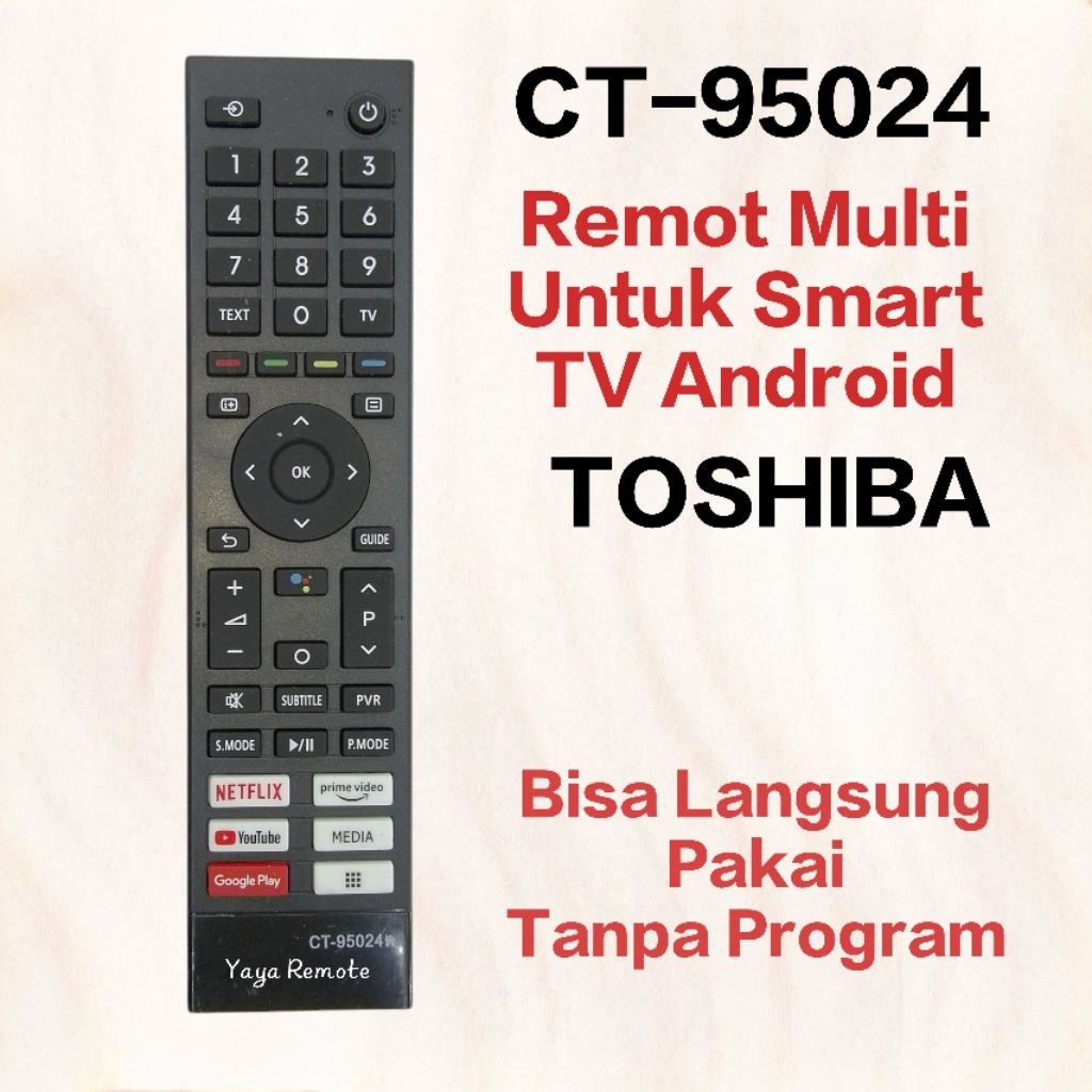Remote kontrol TV pintar Android Toshiba CT-95024