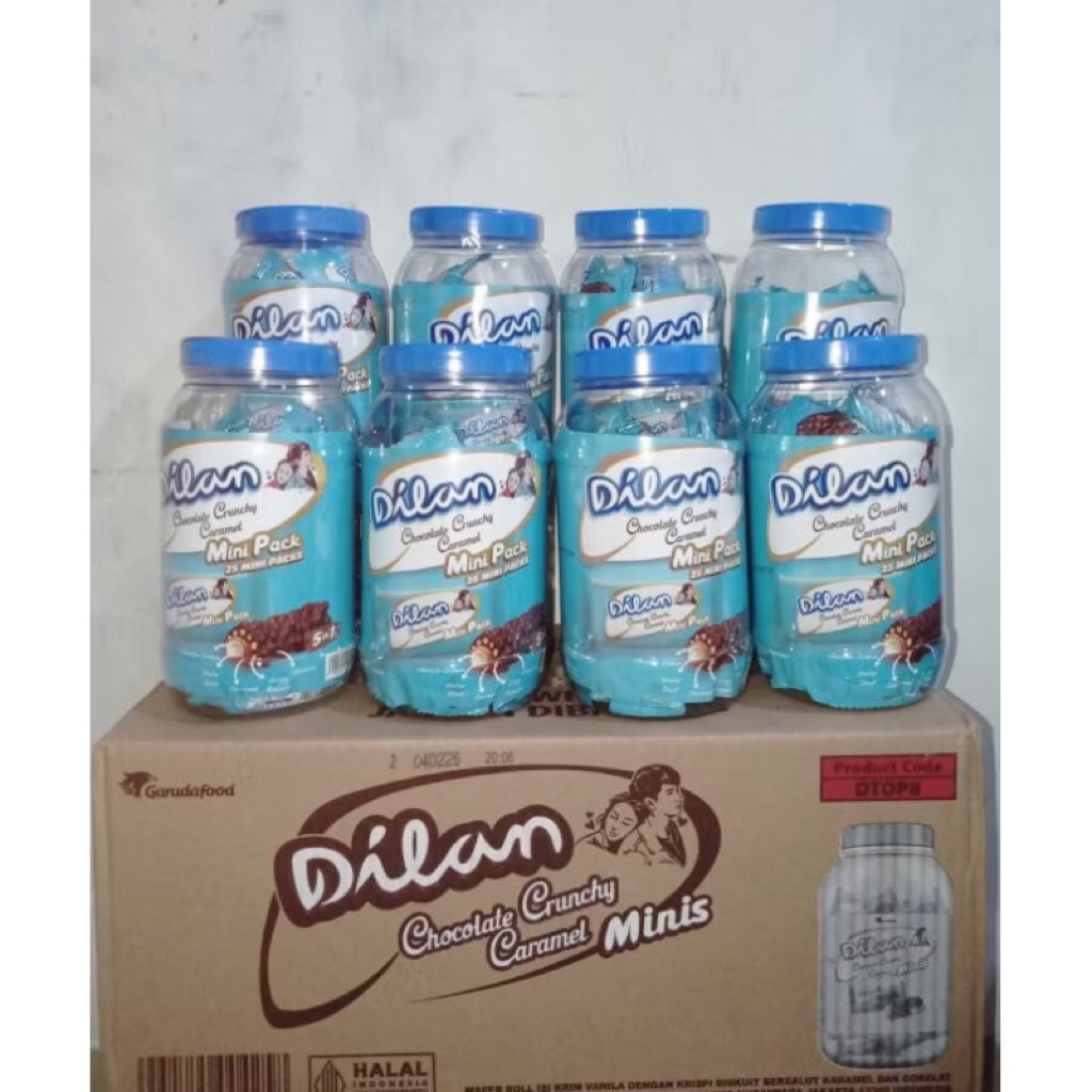 (1 DUS ISI 8) DILAN TOPLES DILAN CHOCOLATE CRUNCHY CARAMEL MINI PACK