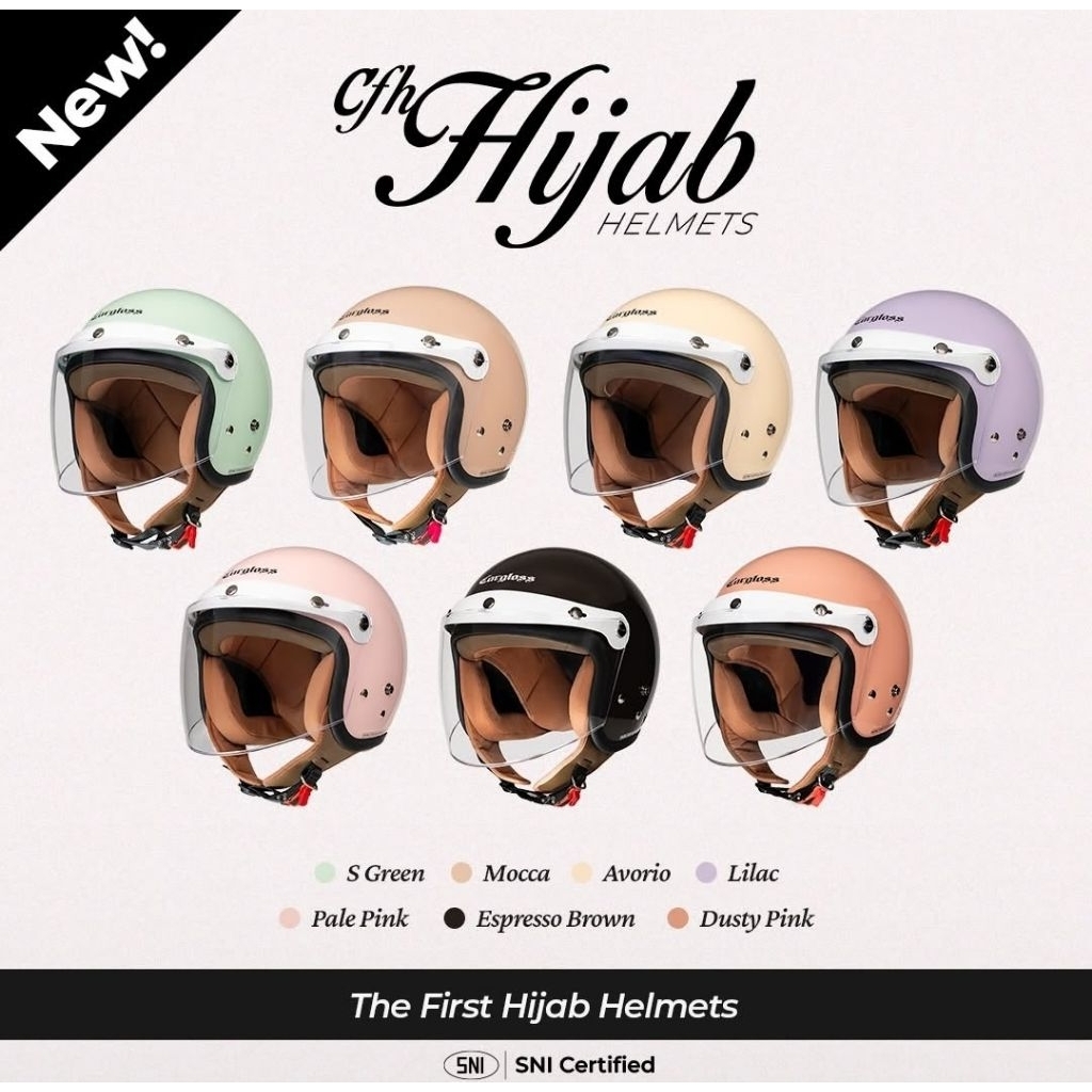 Cargloss CFH HIJAB Terbaru Original | Helm Hijab Carglos CF H