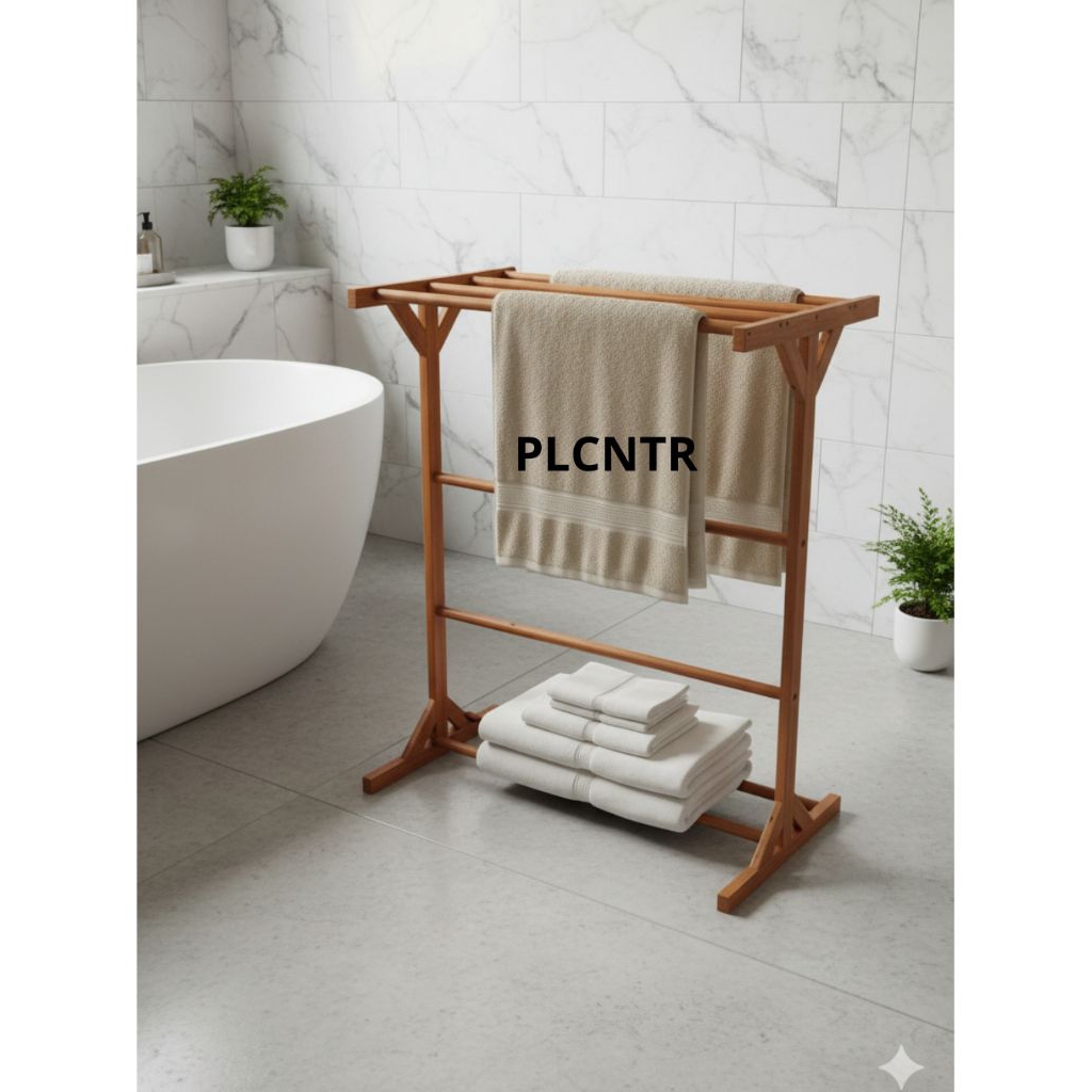 Rak Handuk Minimalis Rak Jemuran Handuk Premium Rak Handuk Kayu berdiri Stand Gantungan Handuk Kayu 