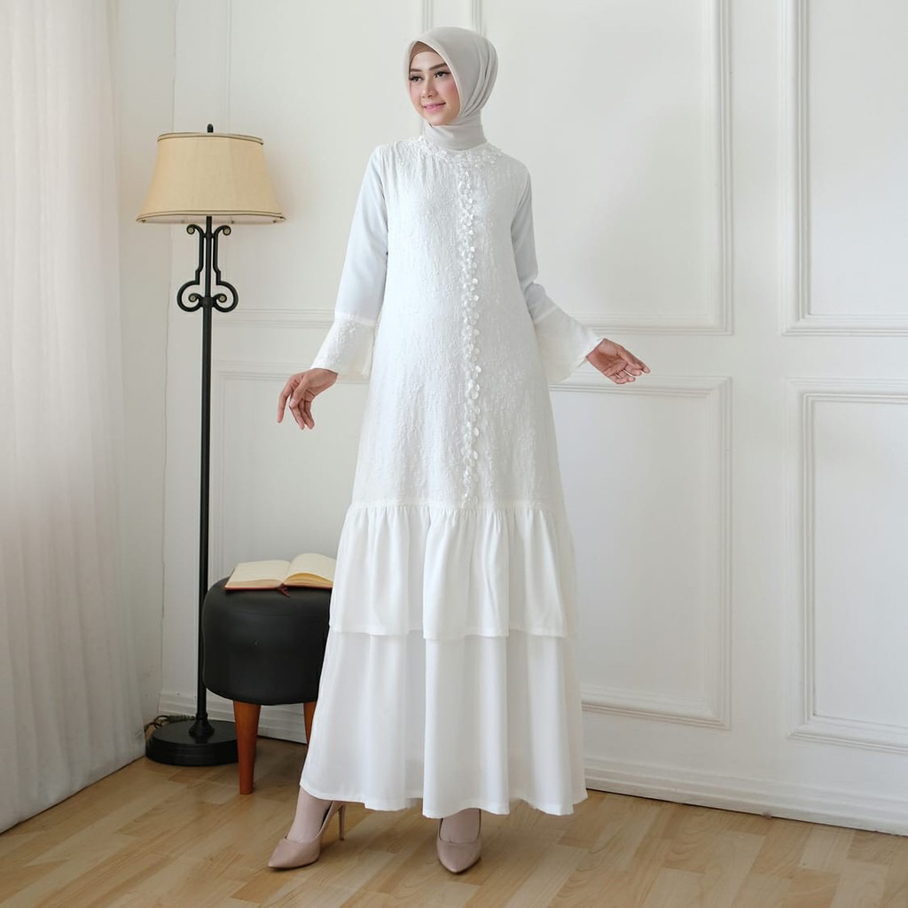 Gamis putih by Agnes hijab