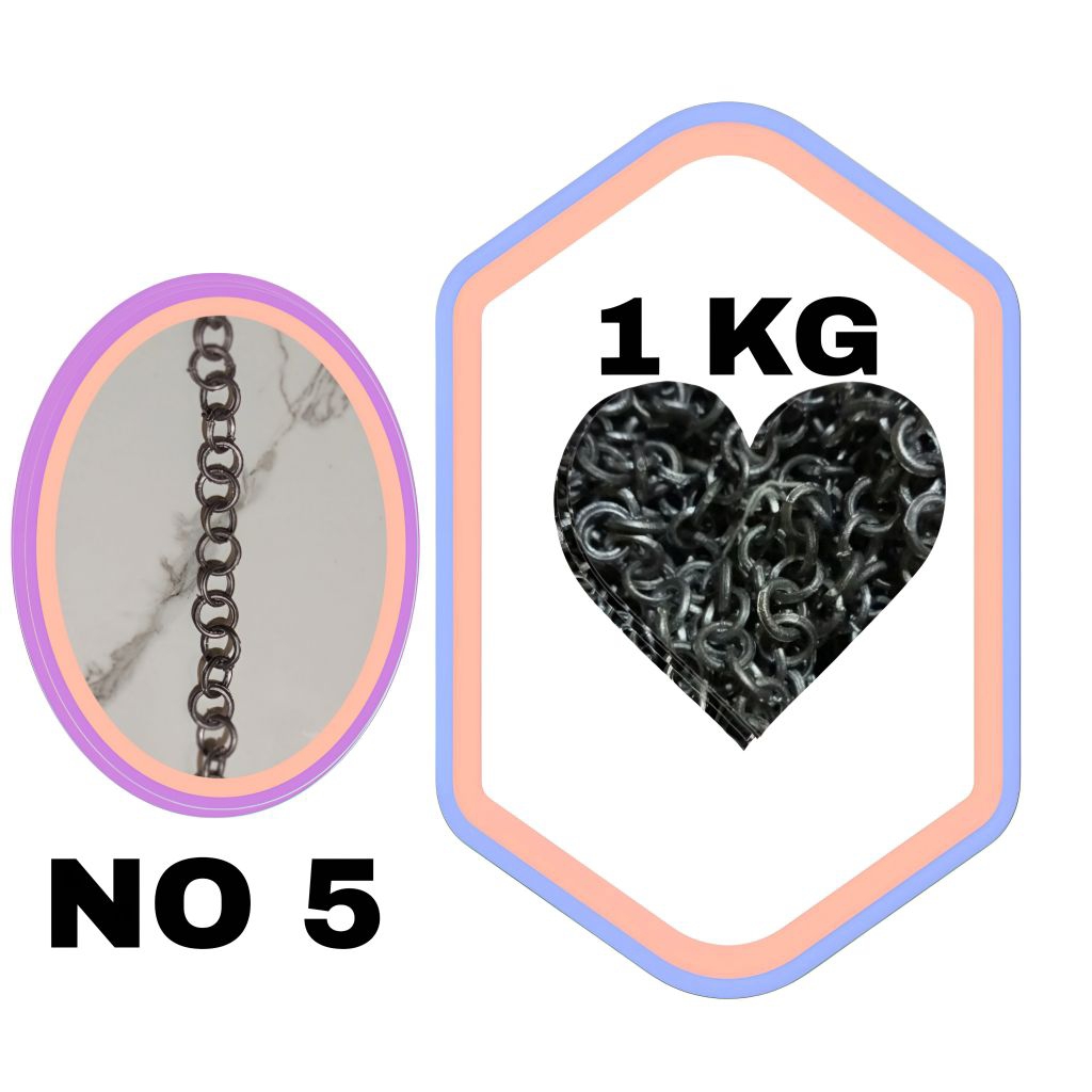 [ PAKET 1 KG ] Timah Rantai/Jala No.5 - Ketebalan 2,8mm - Lingkar Cincin 20,3mm - Kualitas Super