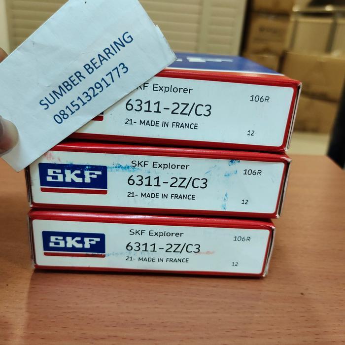Gercep Ball Bearing 6311 2Z C3 6311 Zzc3 Skf Terlaris