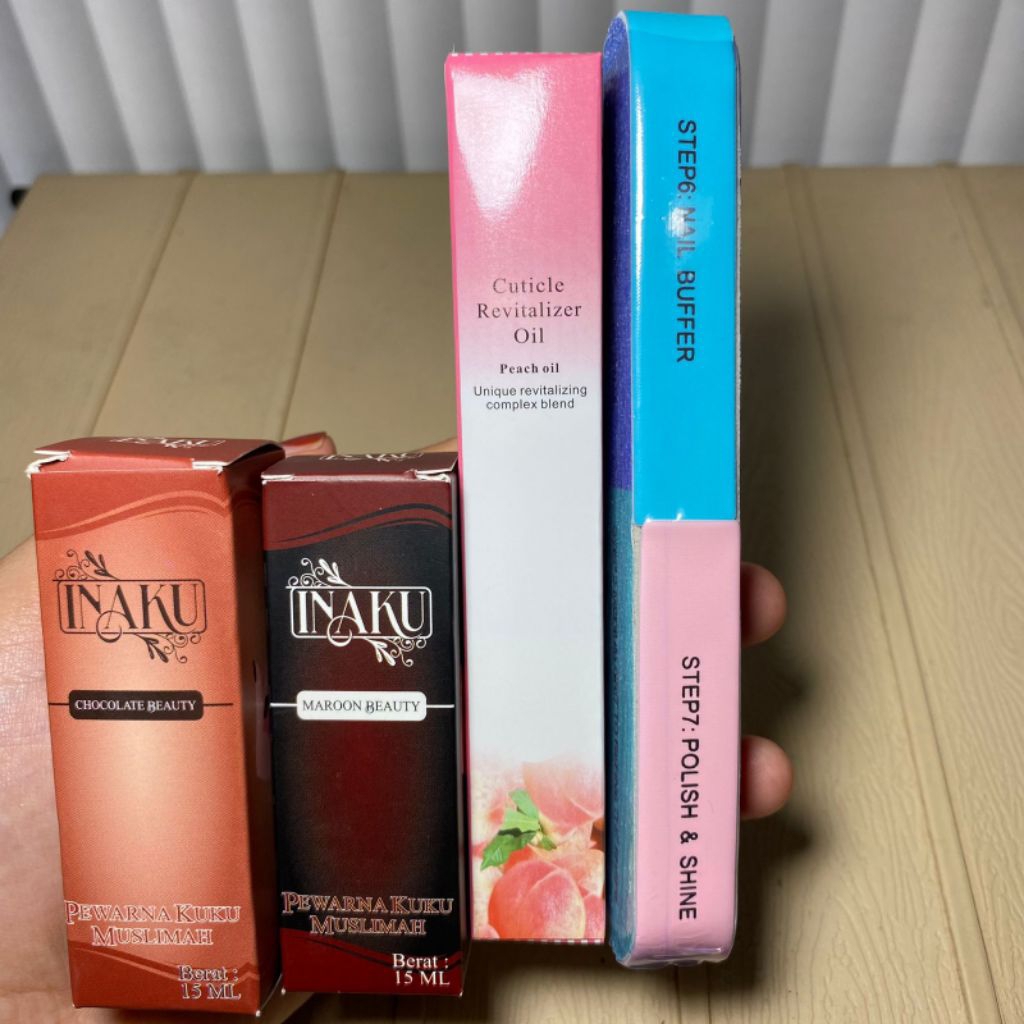 PAKET HENNA KUKU OMBRE INAKU COKLAT DAN MAROON