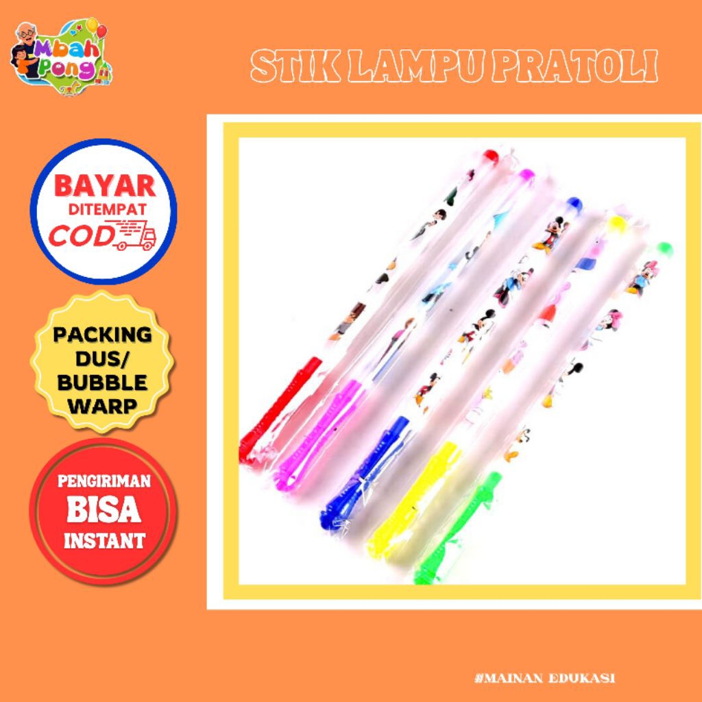 Mainan Stik Patroli Nyala Lampu Karakter / Mainan Stick Tongkat Pedang LED Bisa Nyala /Stick takbira