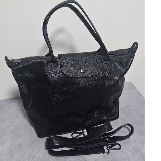 PL Tas Persit Hitam (Large) Kulit sapi asli