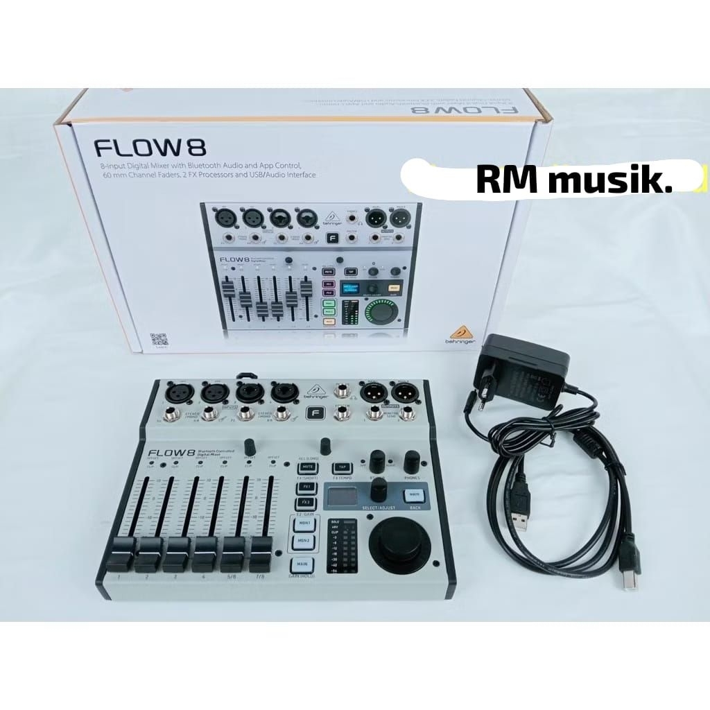 BEHRINGER FLOW 8 MIXER DENGAN BLUETOOTH,USB MIXER DIGITAL FLOW 8