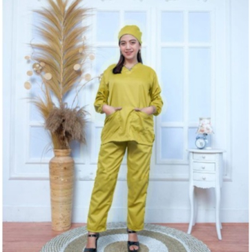 baju jaga/baju oka/baju ok/baju medis/baju perawat lengan panjang/baju scrub/baju seragam dokter/ame
