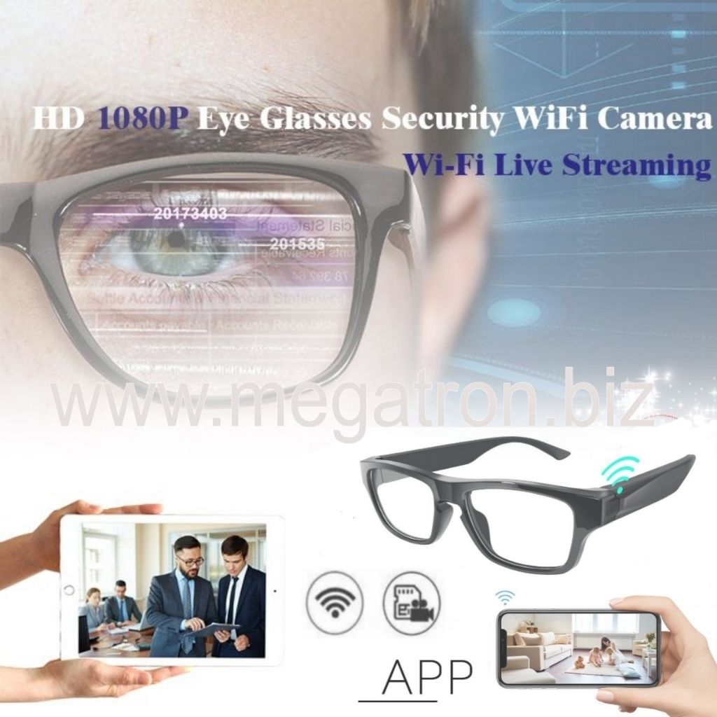 Wifi Spy Camera model Kacamata - Pantau via HP android/iOS