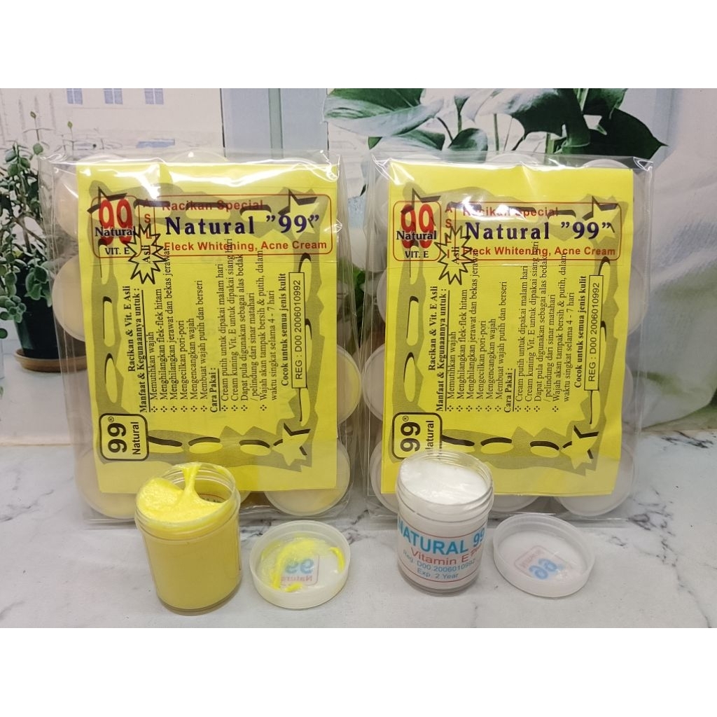 12 Pcs Cream Natural 99 Siang/Malam Ori