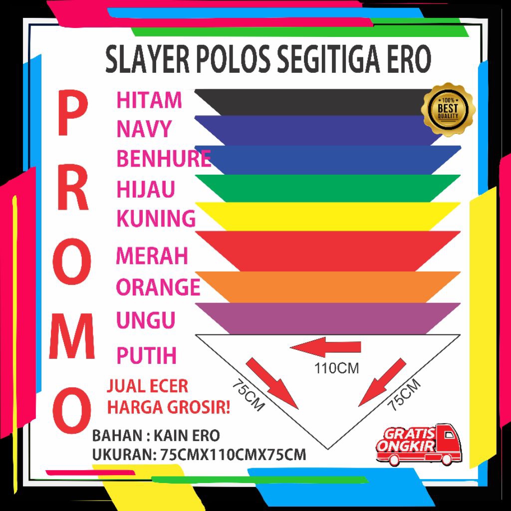 SLAYER POLOS DEWASA KAIN ERO//SLAYER SEGITIGA//SLAYER OSPEK