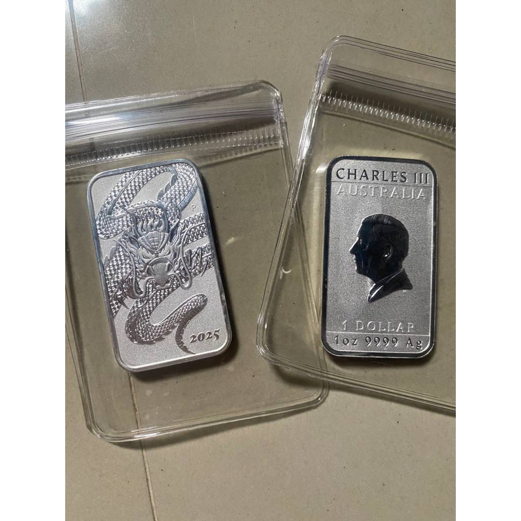 Perak batangan silver Perth Mint Dragon 2025 1 oz