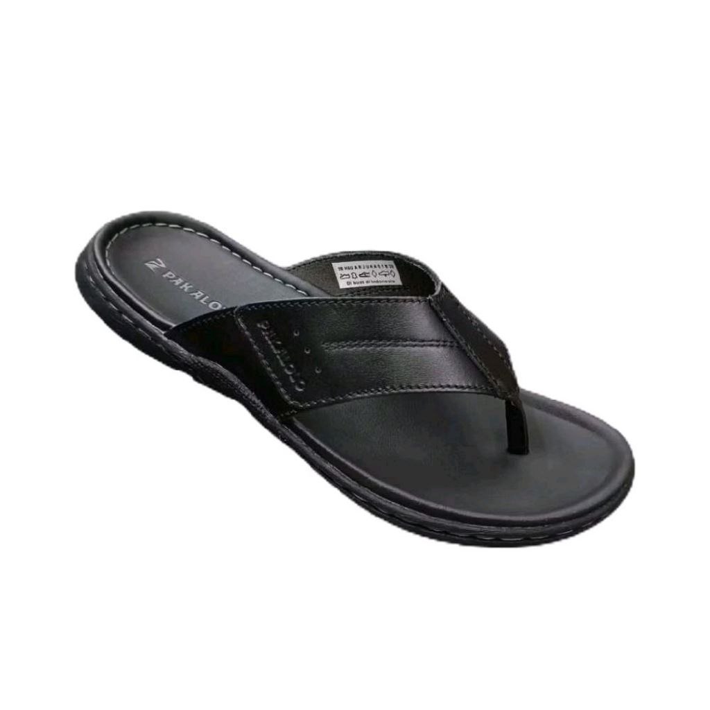 PAKALOLO ARJUNA 01 HITAM Sandal Jepit Pria Original Leather
