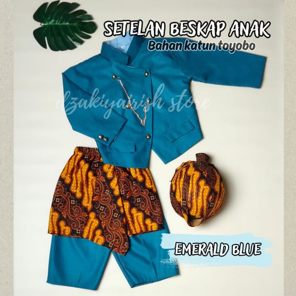 SETELAN BASOFI ADAT SUNDA ANAK PREMIUM ROK SEMBONG BATIK SENADA