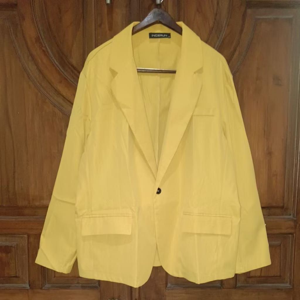 PRELOVED INCERUN Blazer Daily Pria Kuning Bigsize LD 122