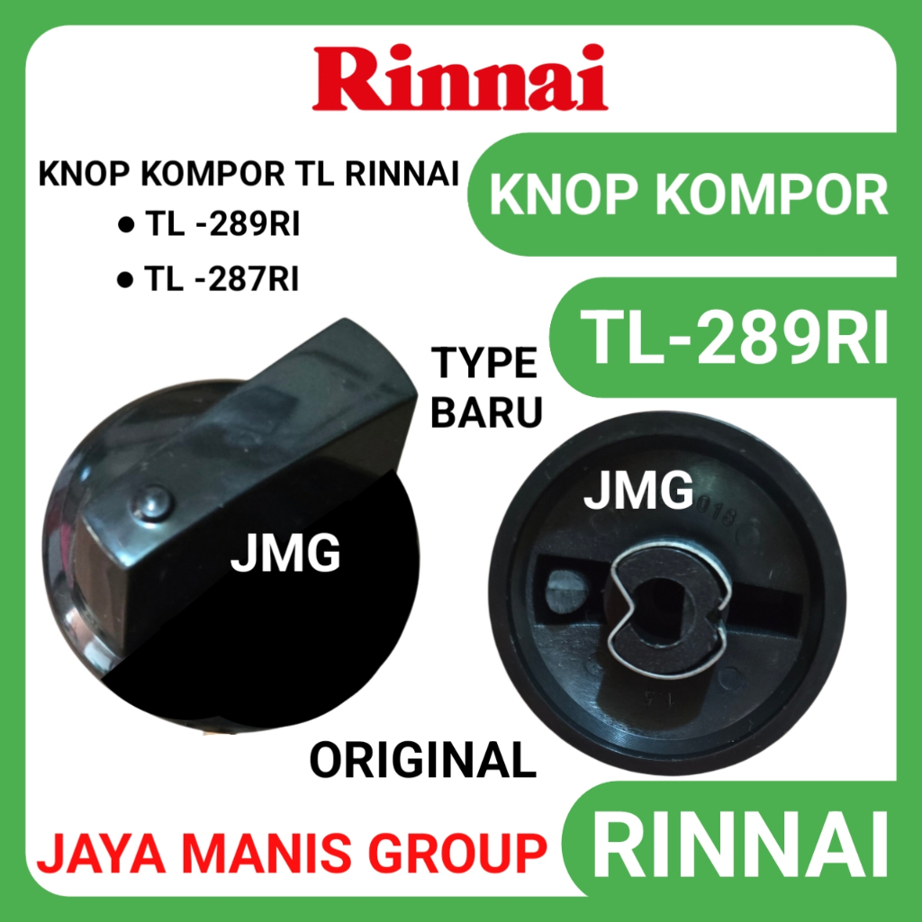 Knop Rinnai TL 289RI ORIGINAL, TL 287RI, TL289RI, TL287RI NEW