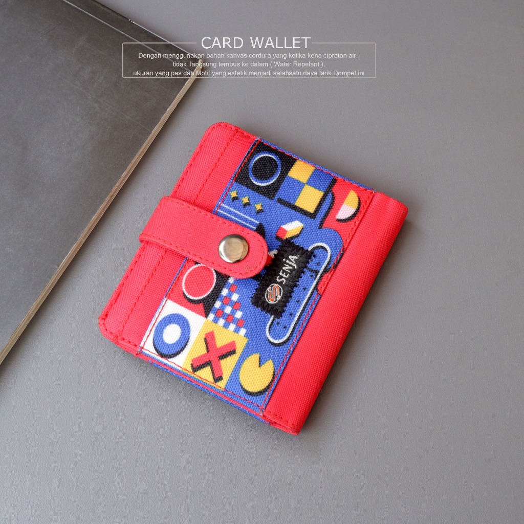 Dompet Lipat Pria Wanita Card Wallet Dompet MultiFungsi Bahan Kain Kanvas