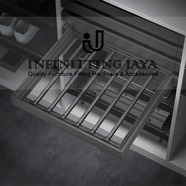 Trouser Rack Aluminium IDF Untuk Lemari Pakaian