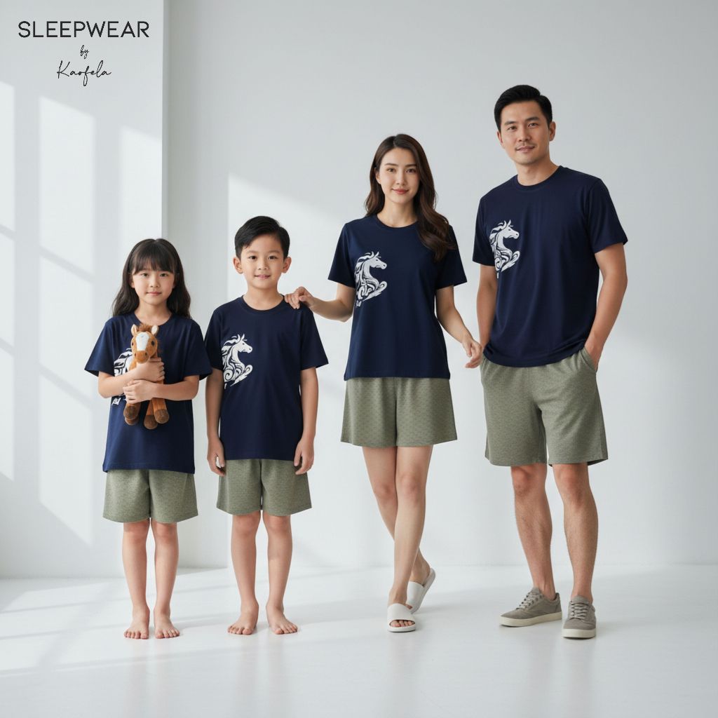 Setelan baju tidur imlek lengan pendek wanita pria anak / piyama imlek 2026 / piyama set / couple se