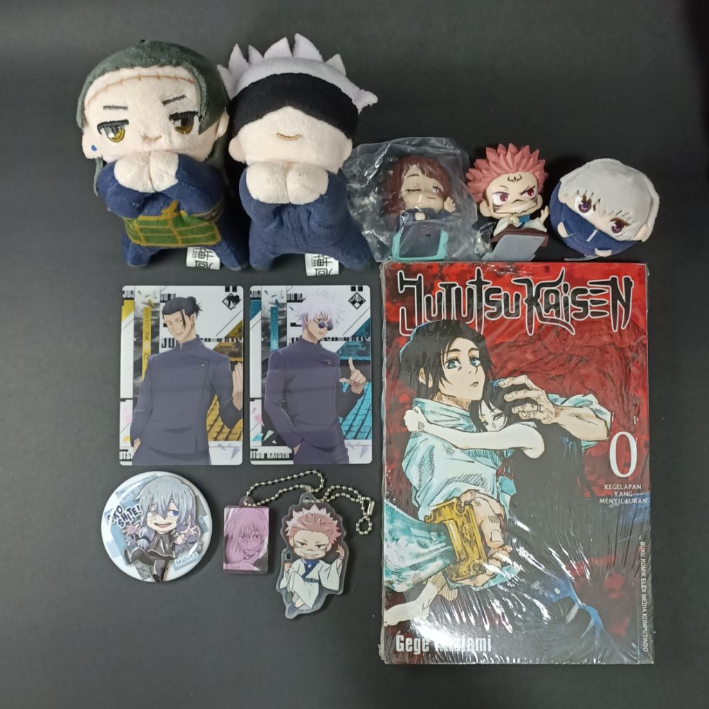 [OFFICIAL] Jujutsu Kaisen JJK Plush Hugchara Badge Keychain Onemutan Mini Figure Standee - Gojo Sato