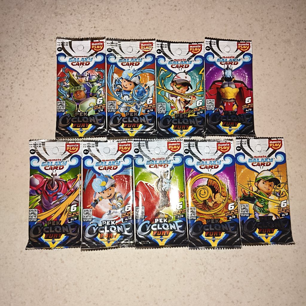 [HARGA SATUAN] Pek Cyclone Fury — Monsta Galaxy Card Original Malaysia