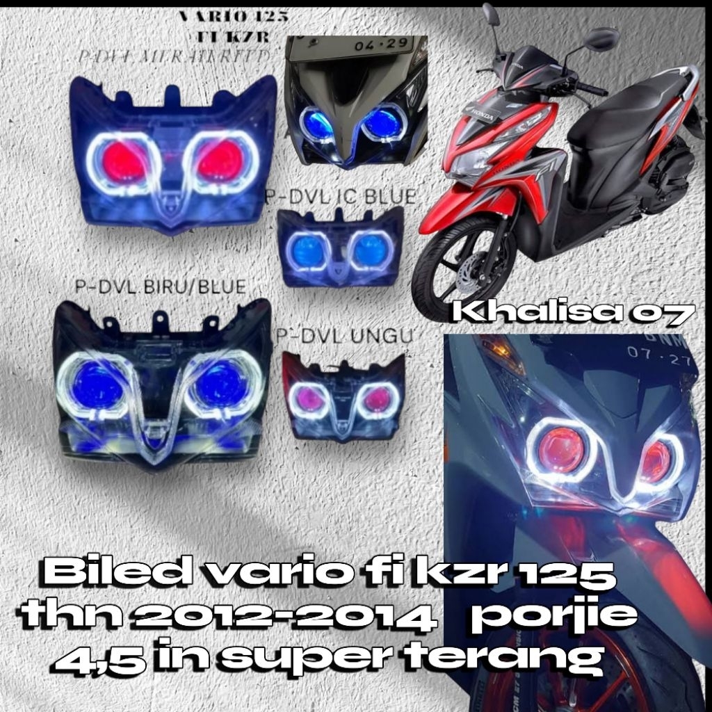 LAMPU BILED VARIO 125 OLD VARIO KZR FULL SET BILED ALA 4,5inci/3,5inci SET REFLEKTOR