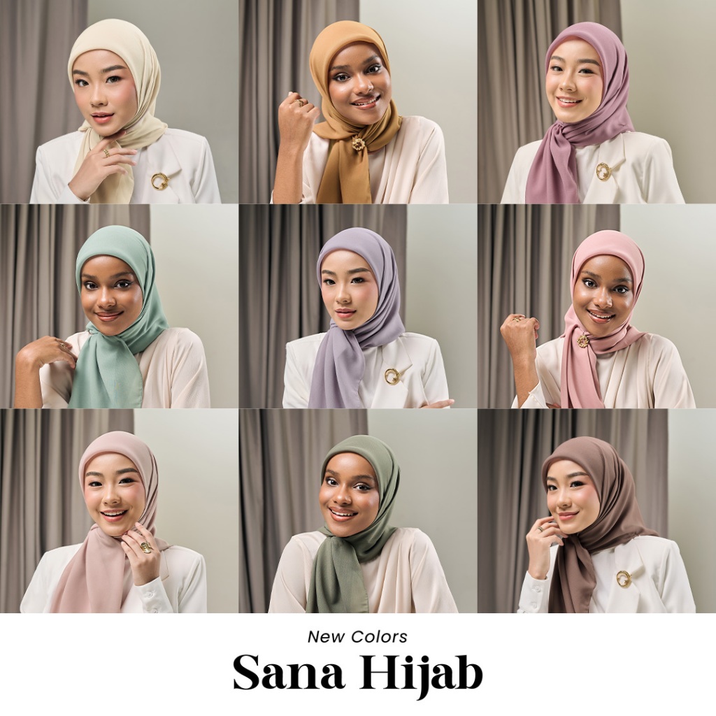 [New Colour] ZM Zaskia Mecca - Sana Polly Cotton Hijab Wangi - Jilbab Segi Empat Bella Square