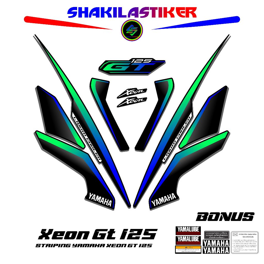 STIKER STRIPING XEON GT 125 MOTIF MULK 012 / STIKER / STICKER / XEON GT 125 / GT / XEON GT / YAMAHA 