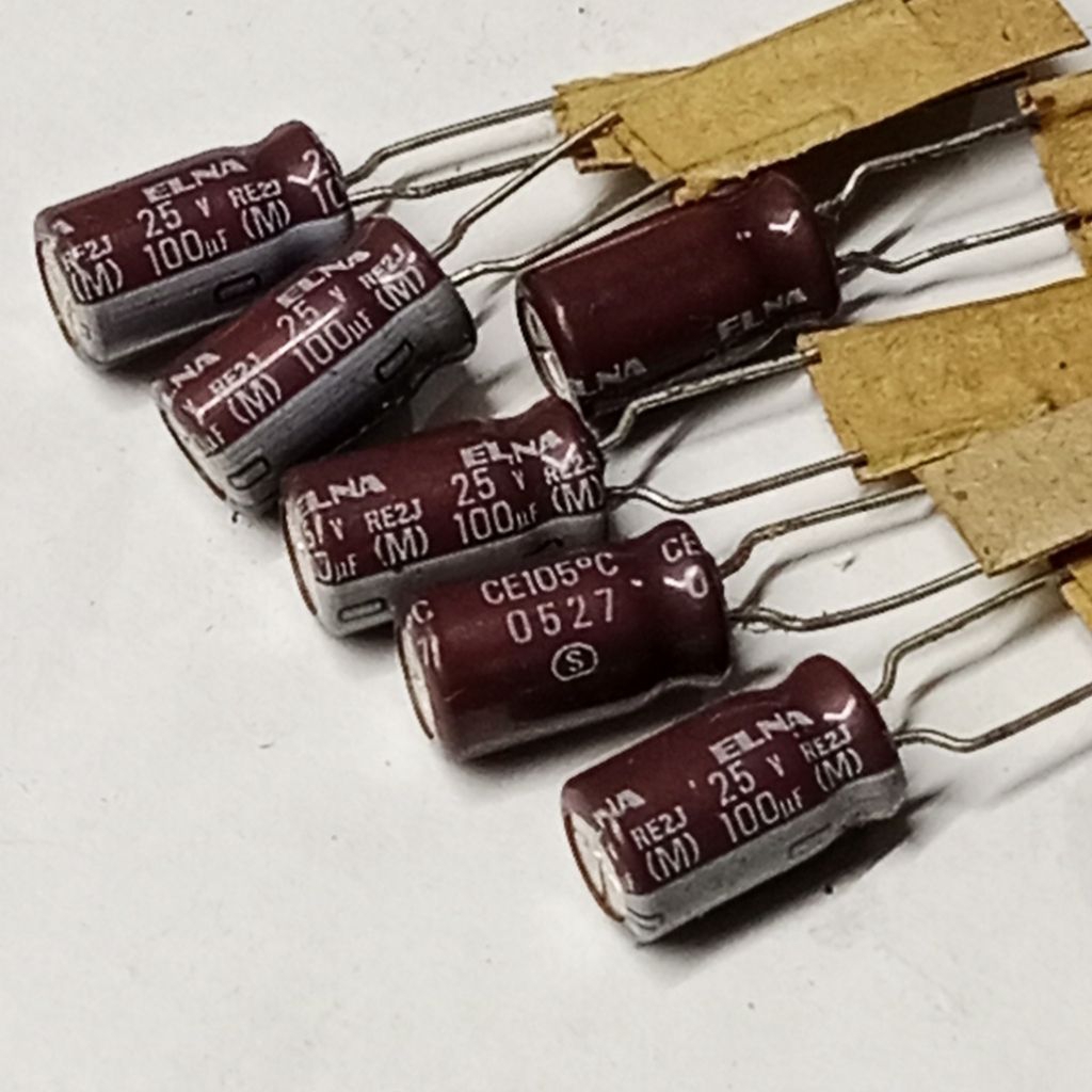 T-Audio 100uF 25V 100u ELNA Electrolyt Capacitor ELCO