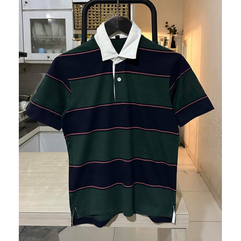 Rugby uniqlo salur green black