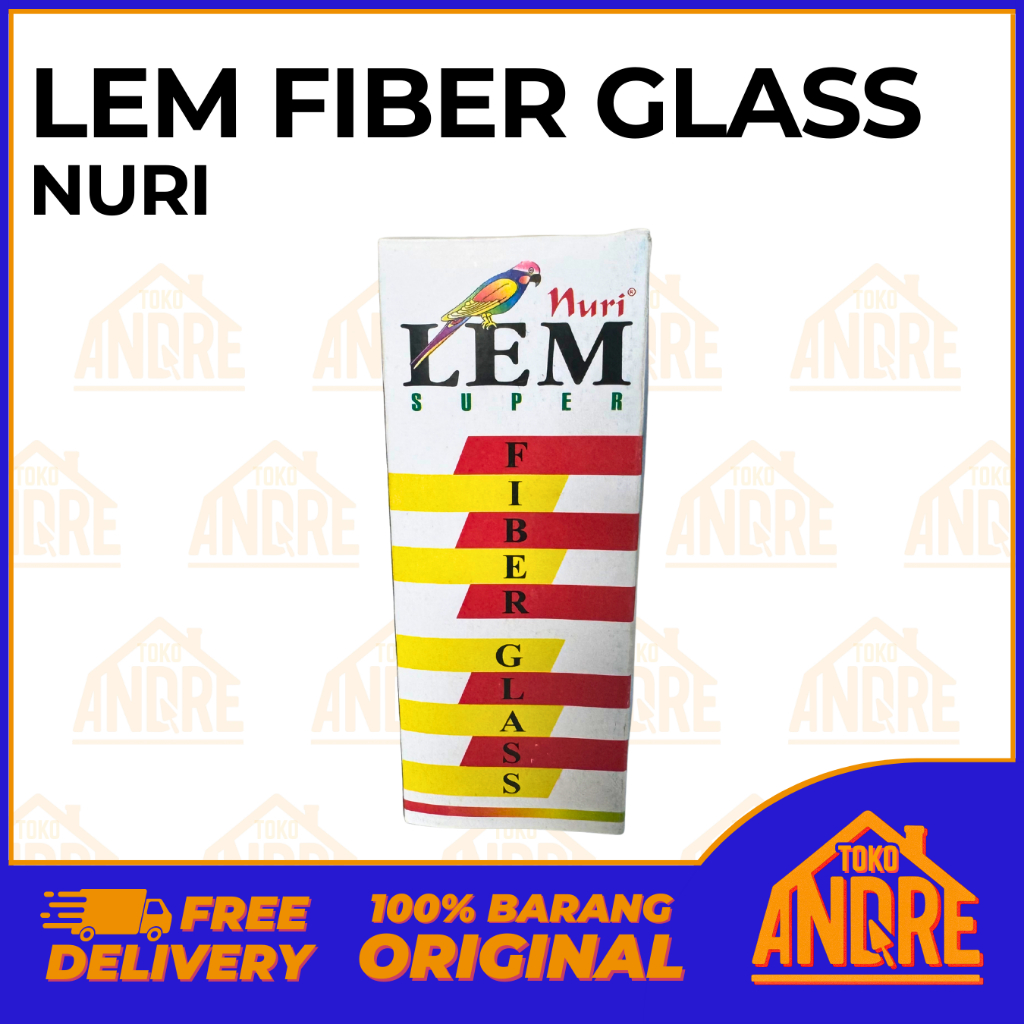 Lem Fiber Glass NURI 250 Gram / 250 Gr Lem Super Lem PVC Tengki Asbes Resin Rembes Epoxy HPL
