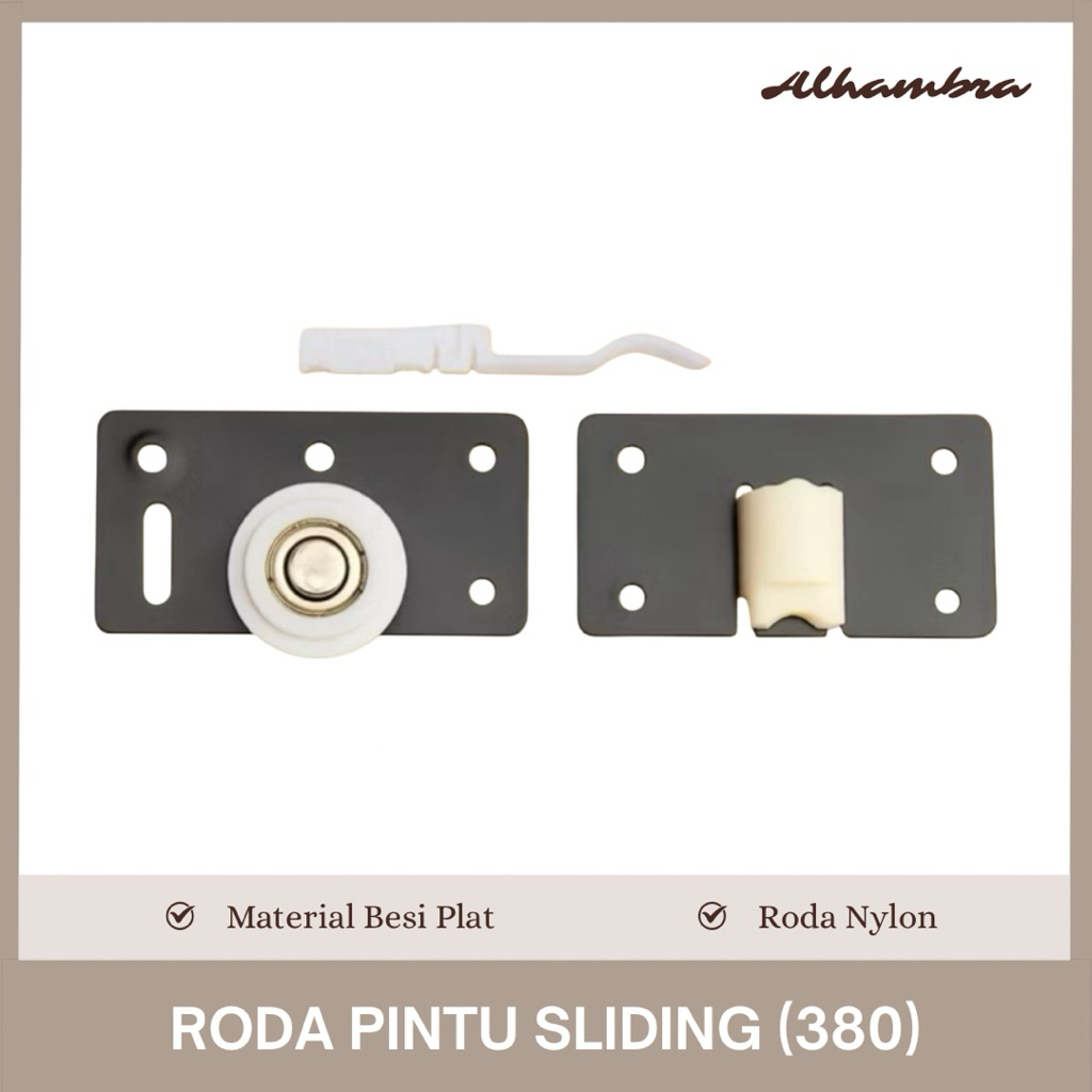 Roda Pintu Lemari Geser , Roda Rel Lemari Sliding - 380 [1 Set]