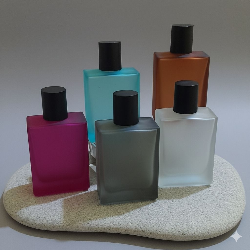 Botol Parfum HRMS 50ML doff Botol kaca tampilan menarik type semi press