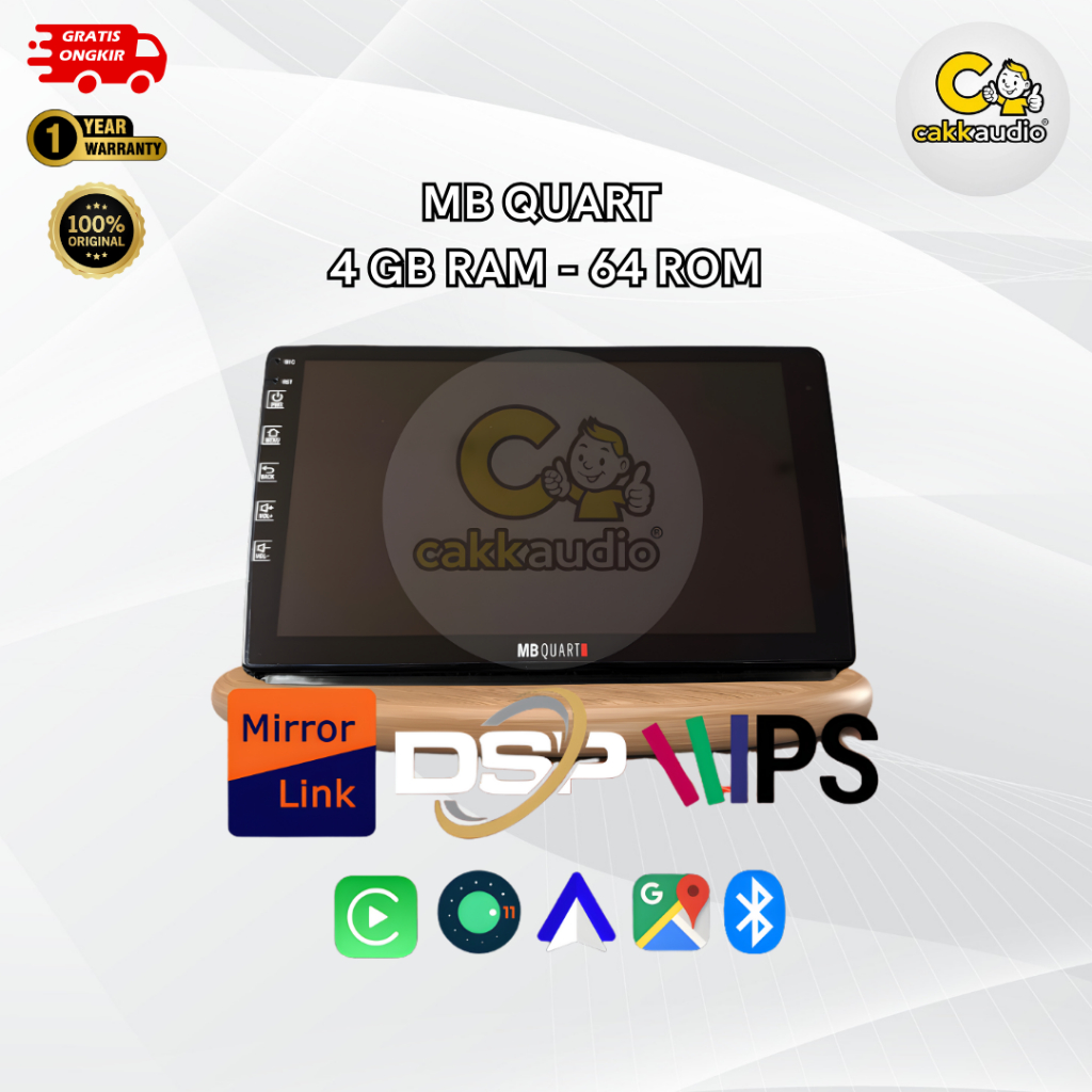 Head Unit Android Mobil MB Quart | 9 Inch | 4GB RAM + 64GB RAM