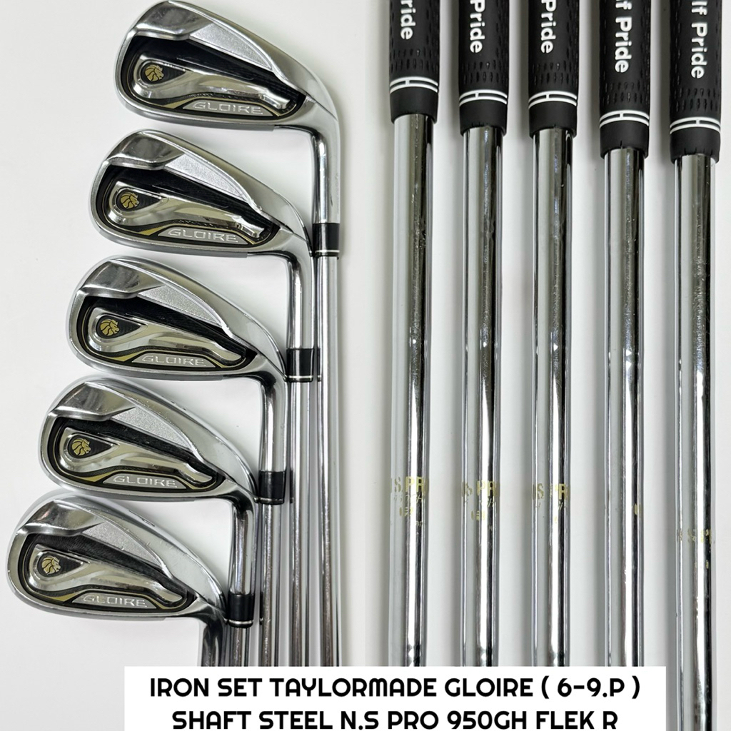 Iron Set Golf Man Taylormade Gloire Shaft Steel Flek Reguler Bekas Original - Stick Golf Iron Set