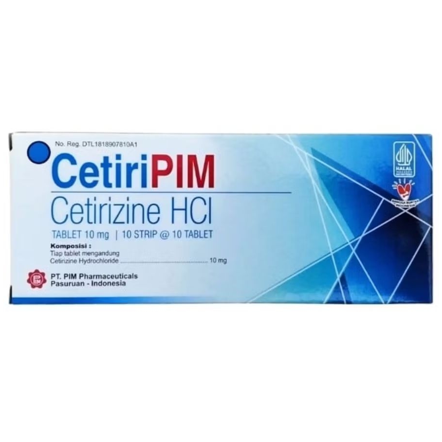 CETIRIPIM Tablet - Cetirizine HCl 10mg (100's /Dus)