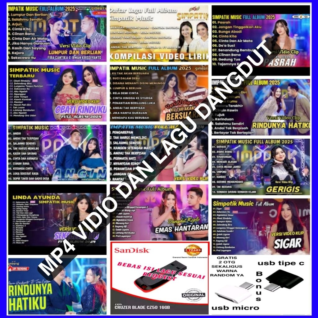 USB MOBIL MP4 VIDIO MUSIK LAGU DANGDUT KOPLO SIMPATIK MUSIK TER UPDATE - USB MOBIL LAGU DANGDUT KOPL