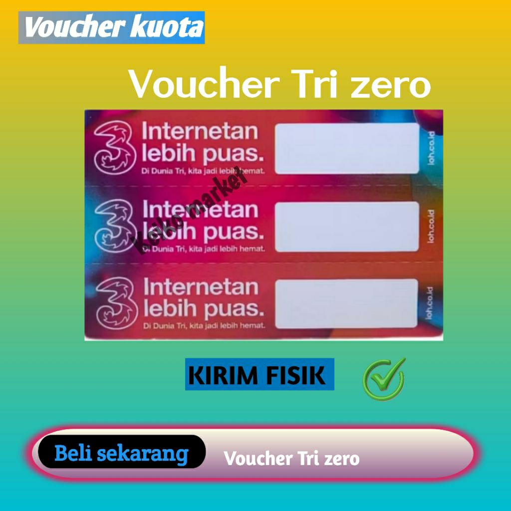 Voucher Tri Kosong Nasional (Exp 31 Desember 2027)